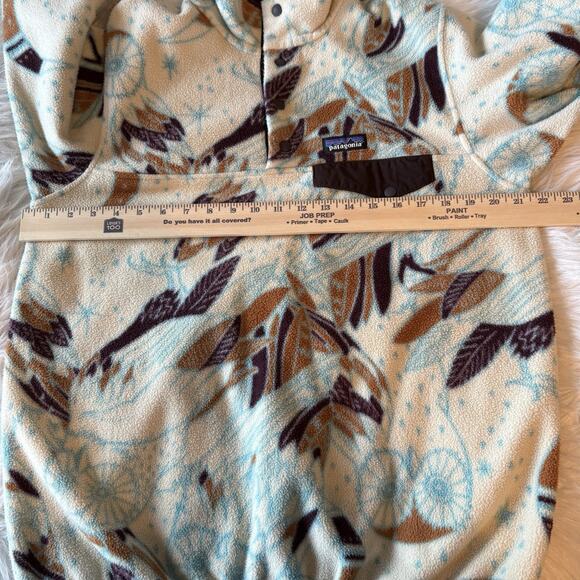 Patagonia Synchilla 1/4 Snap-T Fleece Pullover Harvest Moon Owl Women’s L Rare - Picture 7 of 9